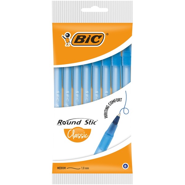 Bic Pix Round Stic Classic Albastru 8buc/set