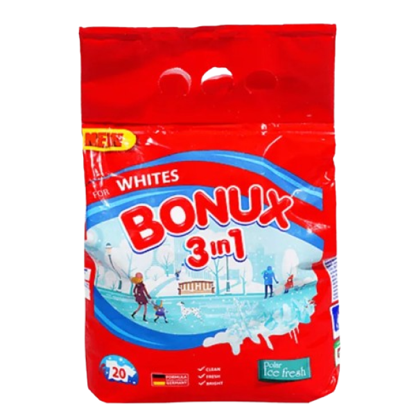 Bonux 3in1 Manual White Ice Fresh 400g 26/bax