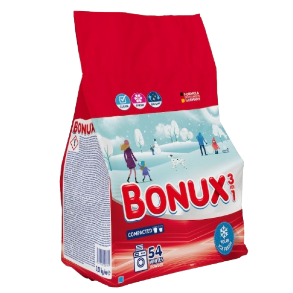 Bonux Detergent Automat Polar Ice Fresh 3.51kg 4/bax