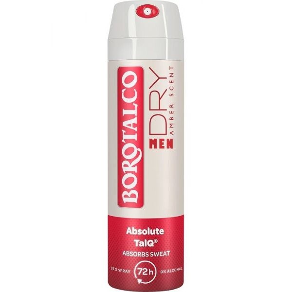 Borotalco Deo Men Dry Amber Scent 150ml 12/bax