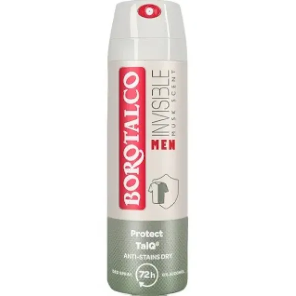 Borotalco Deo Men Invisible Musk Scent 150ml 12/bax