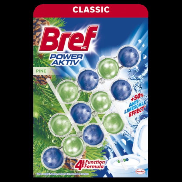 Bref Odorizant Wc Power Aktiv Pine 3*50gr 9/bax