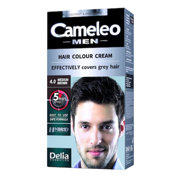 Delia Cameleo Vopsea Par Barbati 4.0 Medium Brown 30ml 12/bax