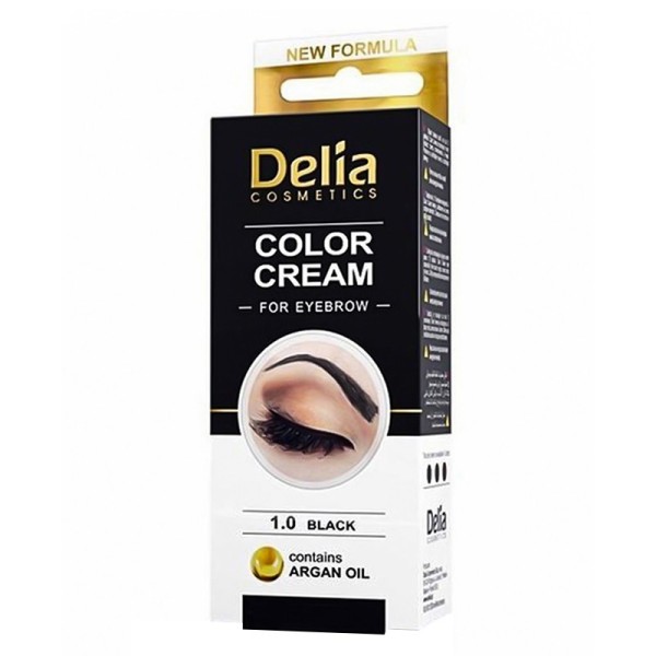 Delia Vopsea Sprancene Black 1.0 Cu Ulei Argan 15ml 24buc/bax
