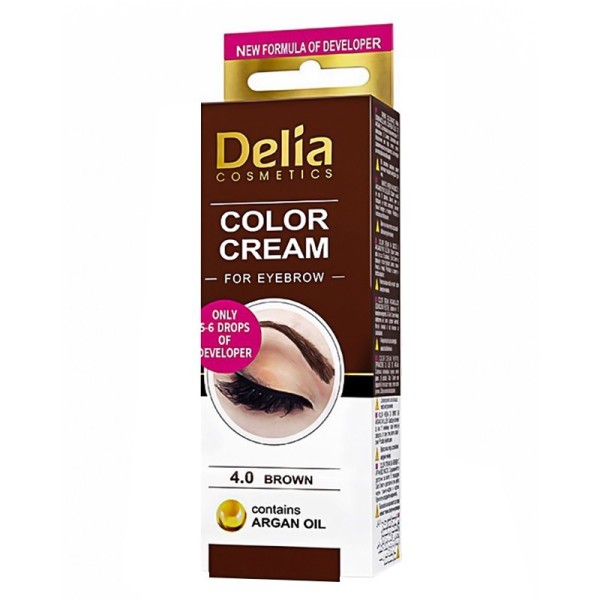 Delia Vopsea Sprancene Brown 4.0 Cu Ulei Argan 15ml 24buc/bax