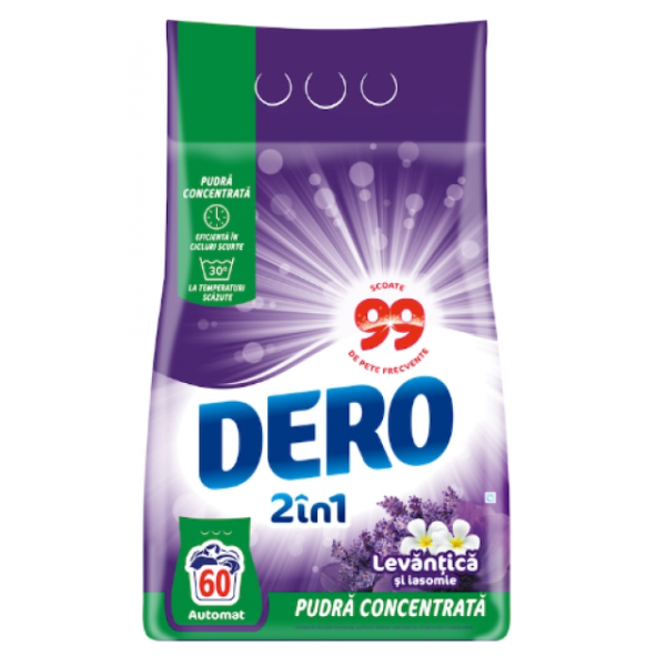 Dero Detergent Automat 2in1 Levantica Si Iasomie 60spalari 4.5kg 3/bax