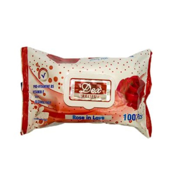 Dex Servetele Umede Rose 100buc 12/bax