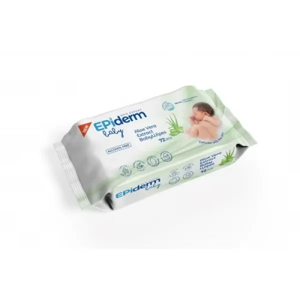 Epiderm Baby Servetele Umede Aloe Vera 72buc 18/bax