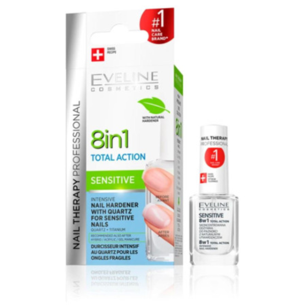 Eveline Nail Therapy 8in1 Total Action Sensitive 12ml 12/bax