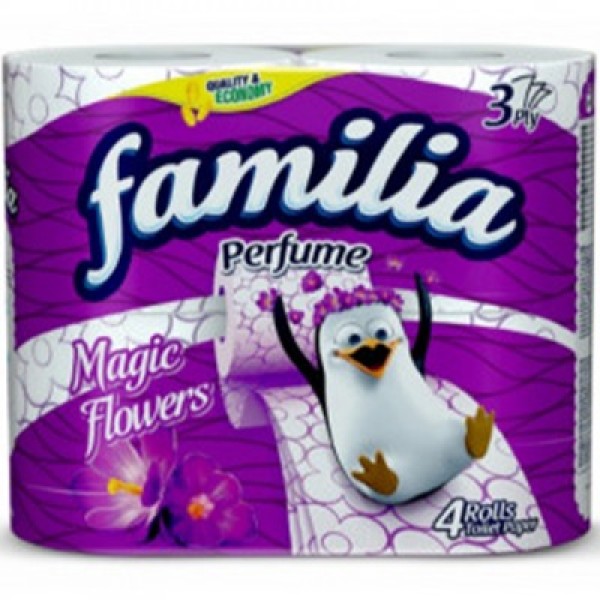 Familia Hartie Igienica Magic Flowers 3str 4role/set 12/bax