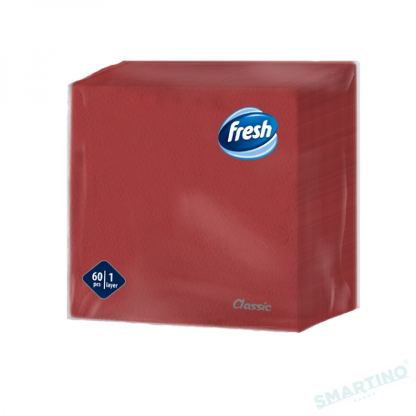 Fresh Classic Servetele Masa Bordeaux 1str 33x33cm 60buc 24/bax