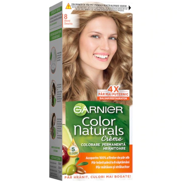 Garnier Color Naturals Vopsea Par 8 Blond Deschis 12/bax