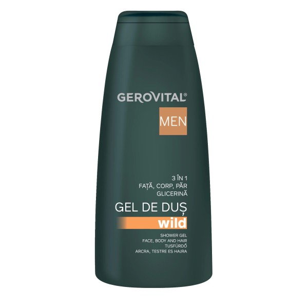 Gerovital Gel Dus Men 3in1 Wild 400ml 6/bax