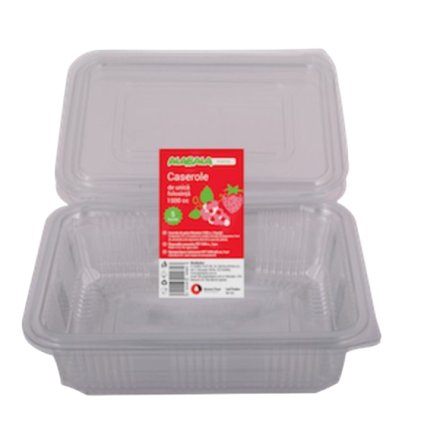Global Plast Caserola Capac 2000cc 5buc/set