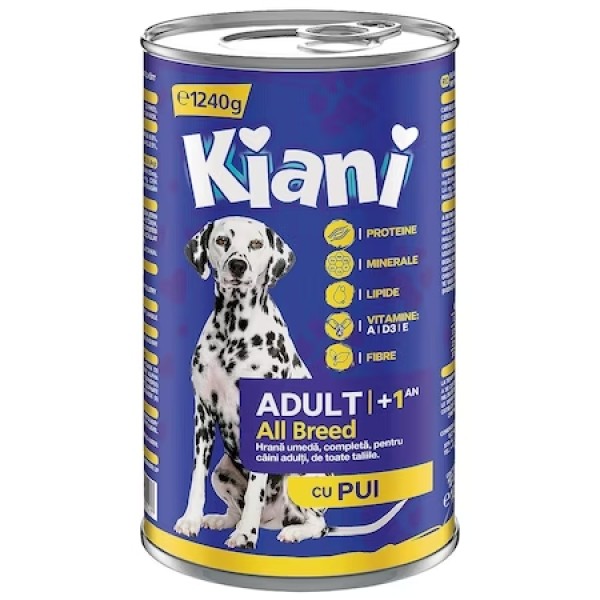 Kiani Hrana Umeda Caini Pui Conserva 1240gr 12/bax Kiani Hrana Umeda Caini Pui Conserva 1240gr 12/bax