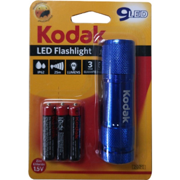 Kodak Lanterna 9 Led Albastra+3aaa (30412453) 12/bax