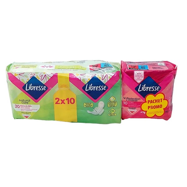 Libresse Absorbante Regular Natural Care+ultra 20+10buc/set