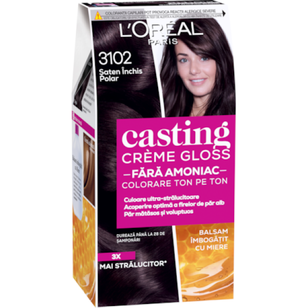 L'oreal Casting Creme Gloss 0 Amoniac 3102 Saten Inchis 6/bax