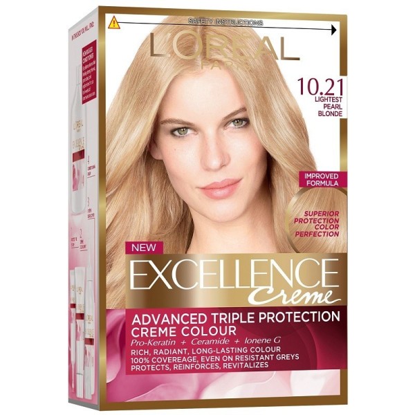 L'oreal Excellence Creme Vopsea Par 10.21blond Deschis Perlat 6/bax