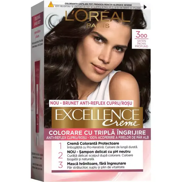 L'oreal Excellence Creme Vopsea Par 300 Saten Inchis Profund 6/bax