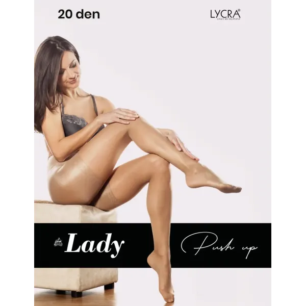 Lucy Lady Dres Lycra Push Up 20den Bej/negru (r15)