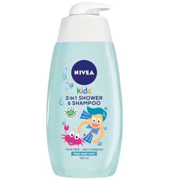 Nivea Kids Sampon&gel Dus Magic Apple Scent 500ml 6buc/set 12/bax