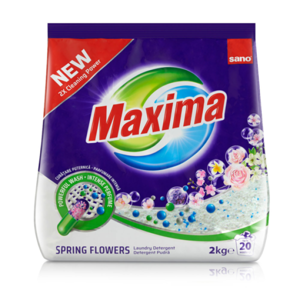 Sano Maxima Detergent Pudra Spring Flowers 2kg 8/bax