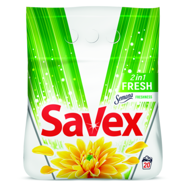 Savex Detergent Automat 2in1 Fresh 2kg 8/bax