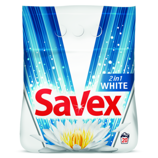 Savex Detergent Automat 2in1 White 2kg 8/bax