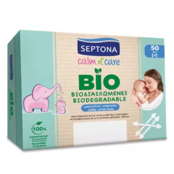 Septona Betisoare Urechi Bio Baby 50buc Cutie 18/bax