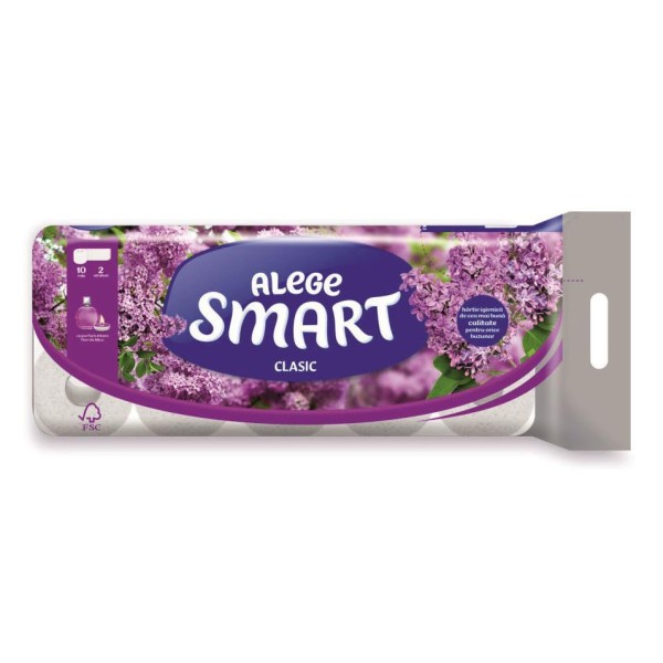 Smart Hartie Igienica Classic Liliac 2 Str 10role/set 8set/bax