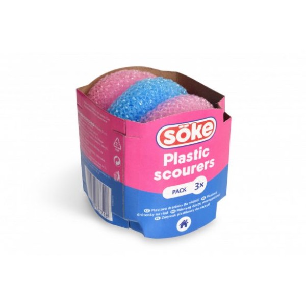 Soke Burete Economic Plastic Spiral Scrubber 3buc/set 10/bax