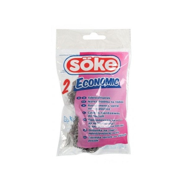 Soke Spirale Economic Otel Inoxidabil 2buc/set 48/bax