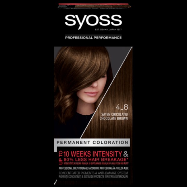 Syoss Color Vopsea Par 4-8 Saten Ciocolatiu 3/set 48/bax