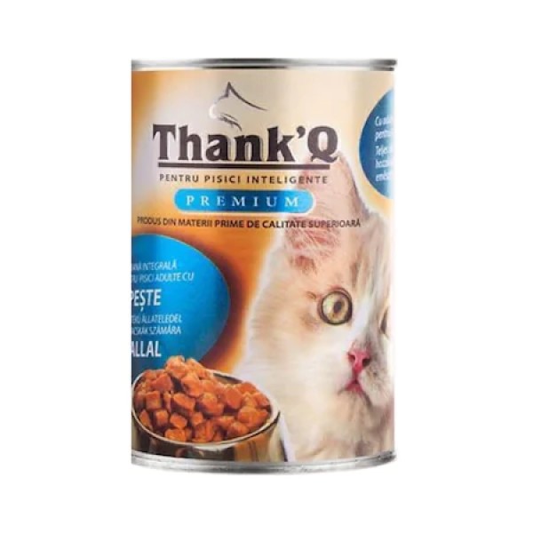 Thank Q Premium Hrana Umeda Pisici Peste Conserva 415gr 24/bax