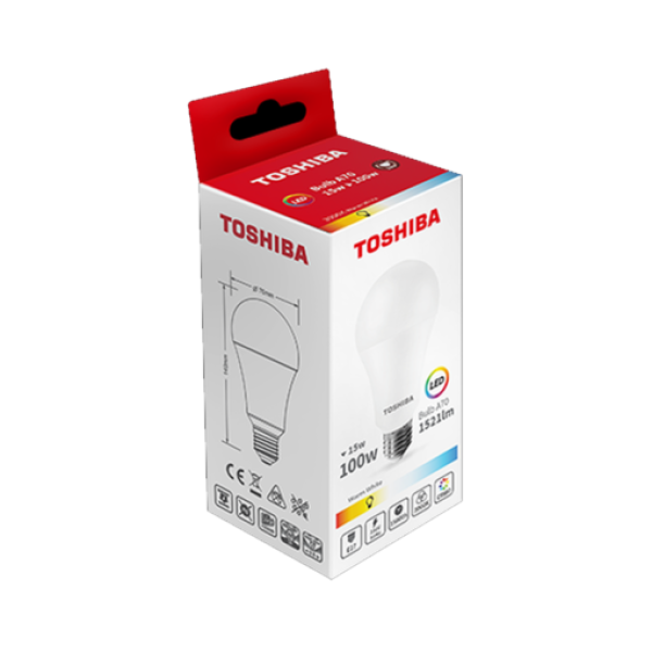 Toshiba Bec Led 15w E27 A70 Alb Cald 100/bax